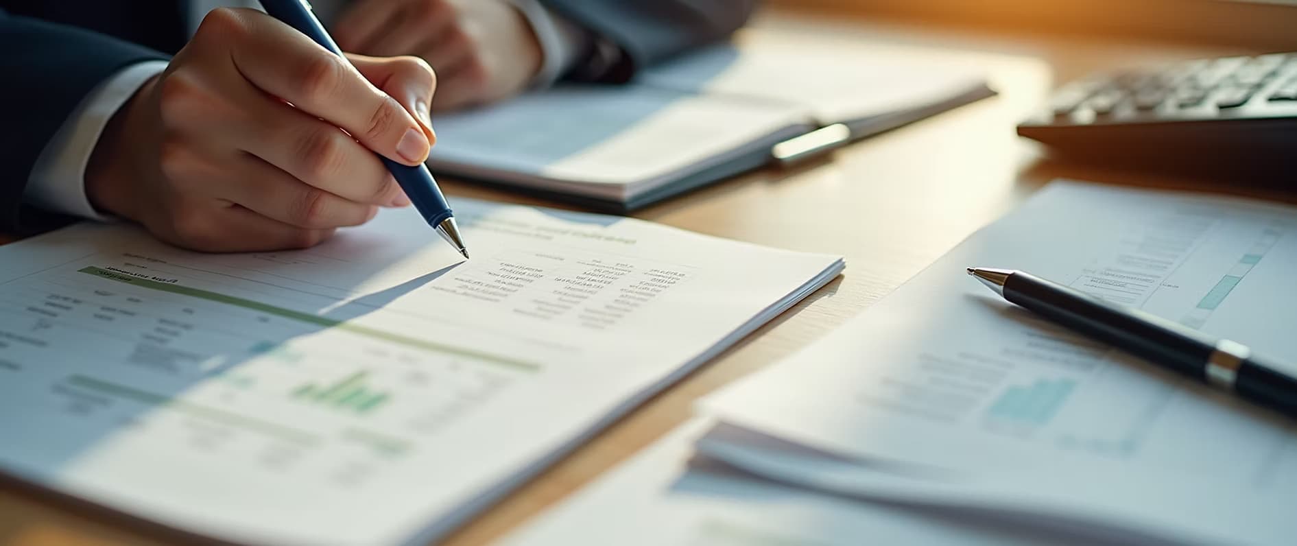 Professional accounting office desk